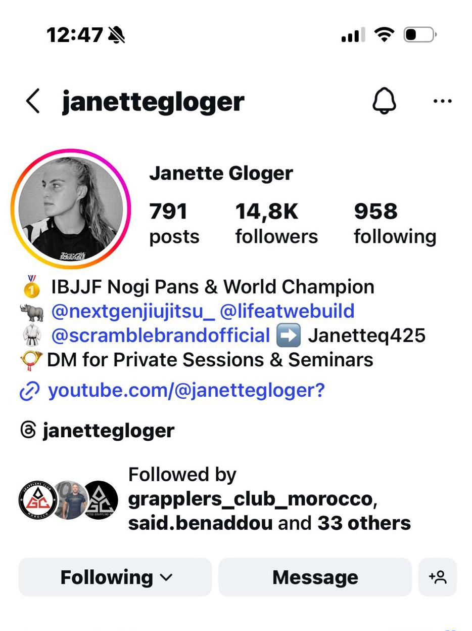 janette gloger social media